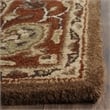 Safavieh Heritage 4' Square Hand Tufted Wool Rug in Moss and Rust