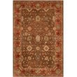 Safavieh Heritage 6' Round Hand Tufted Wool Rug in Moss and Rust