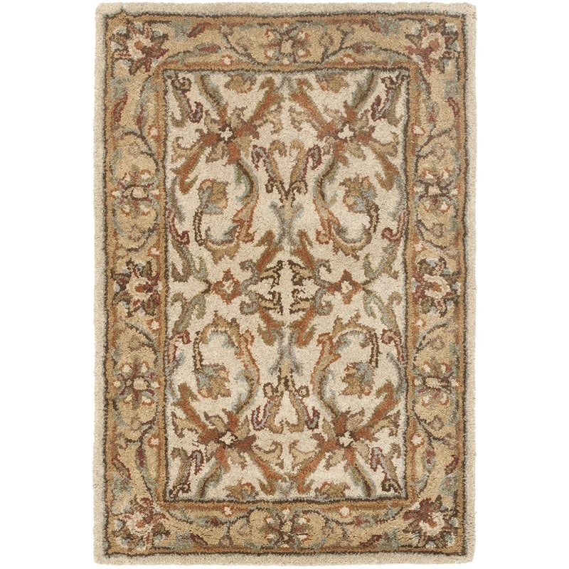 Safavieh Heritage 9' X 12' Hand Tufted Wool Pile Rug in Beige and Gold