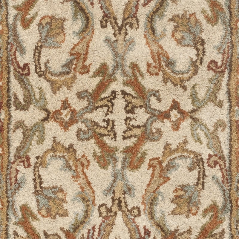 Safavieh Heritage 9' X 12' Hand Tufted Wool Pile Rug in Beige and Gold