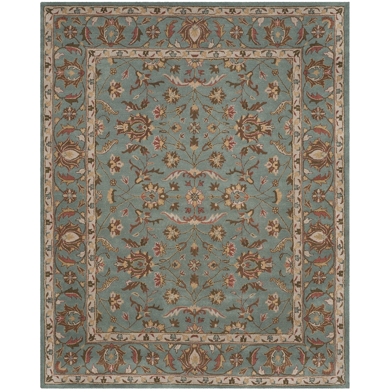 Safavieh Heritage 8' X 10' Hand Tufted Wool Pile Rug in Blue and Blue