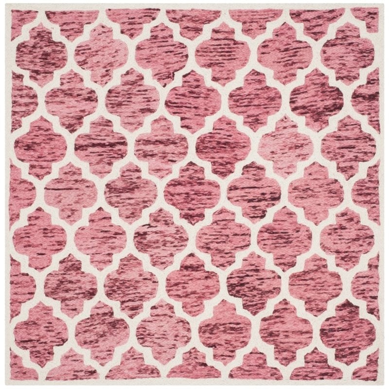 Safavieh Himalaya 5' X 8' Hand Loomed Wool Pile Rug in Red and Ivory