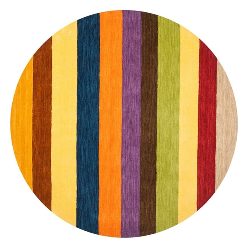 Safavieh Himalaya 6' Square Hand Loomed Wool Pile Rug in Yellow