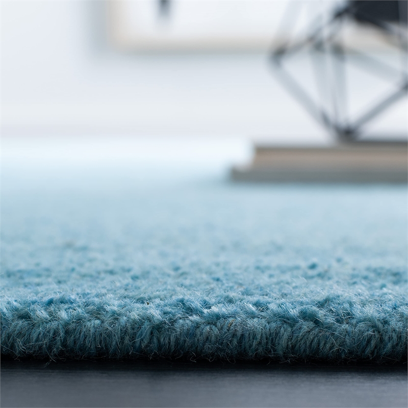 Safavieh Himalaya 4' Square Hand Loomed Wool Rug in Turquoise