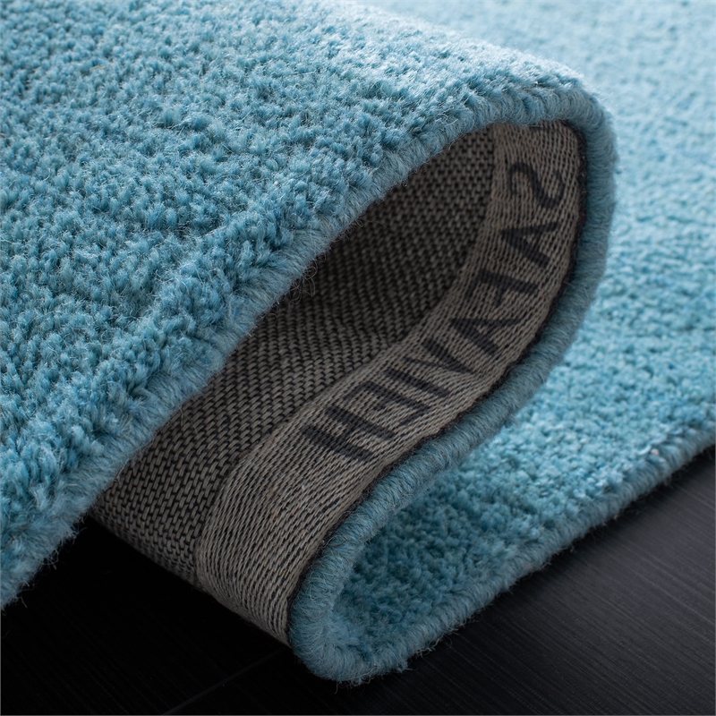 Safavieh Himalaya 4' Square Hand Loomed Wool Rug in Turquoise