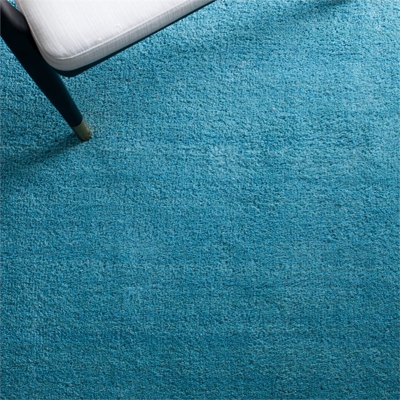 Safavieh Himalaya 4' Square Hand Loomed Wool Rug in Turquoise