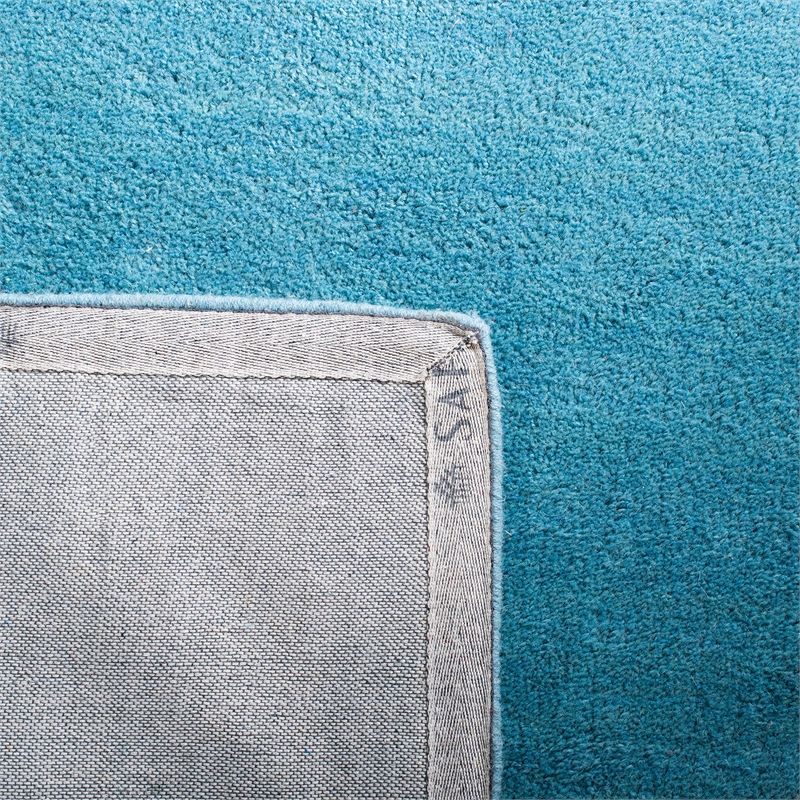 Safavieh Himalaya 4' Square Hand Loomed Wool Rug in Turquoise