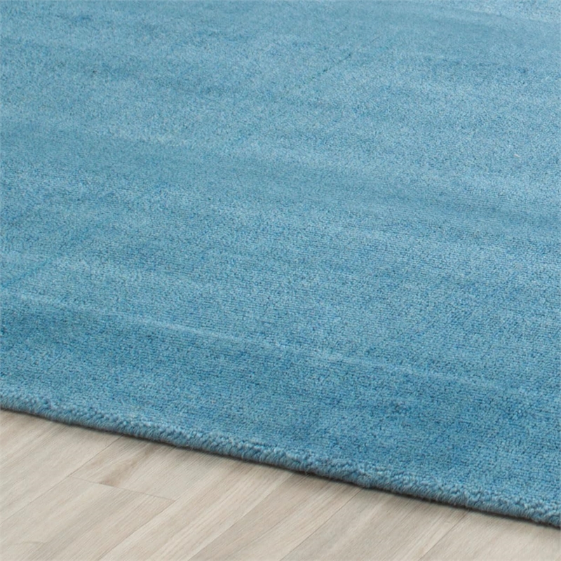 Safavieh Himalaya 4' Square Hand Loomed Wool Pile Rug in Blue