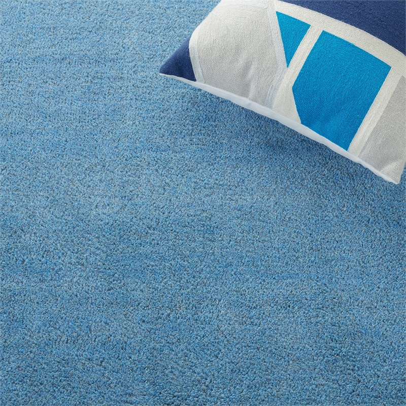 Safavieh Himalaya 4' Square Hand Loomed Wool Pile Rug in Blue