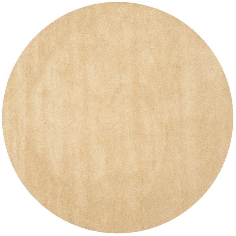 Safavieh Himalaya 8' Round Hand Loomed Wool Pile Rug in Beige