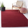 Safavieh Himalaya 4' Square Hand Loomed Wool Pile Rug in Red