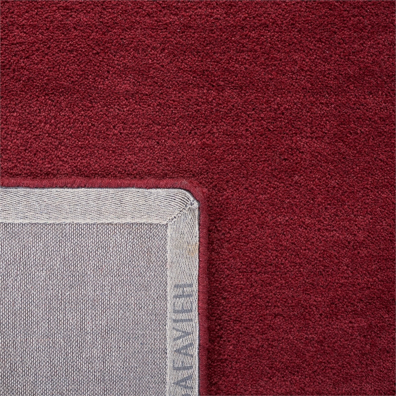 Safavieh Himalaya 8' Square Hand Loomed Wool Pile Rug in Red