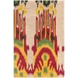 Safavieh Ikat 2' X 3' Hand Tufted Wool Pile Rug in Olive and Gold
