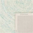 Safavieh Ikat 4' Square Hand Tufted Wool Rug in Ivory and Blue