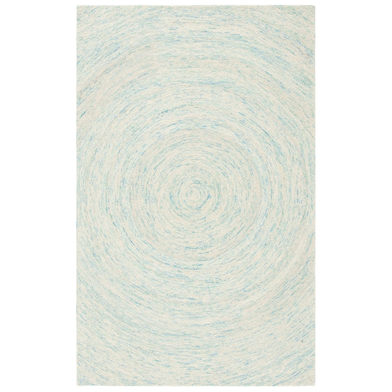 Safavieh Ikat 6' X 9' Hand Tufted Wool Pile Rug in Ivory and Blue