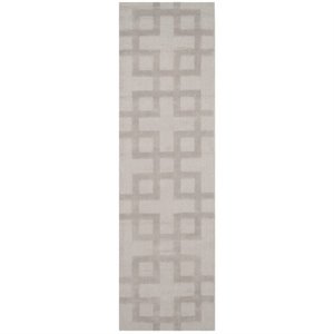 safavieh impressions 6' square hand loomed wool rug in gray