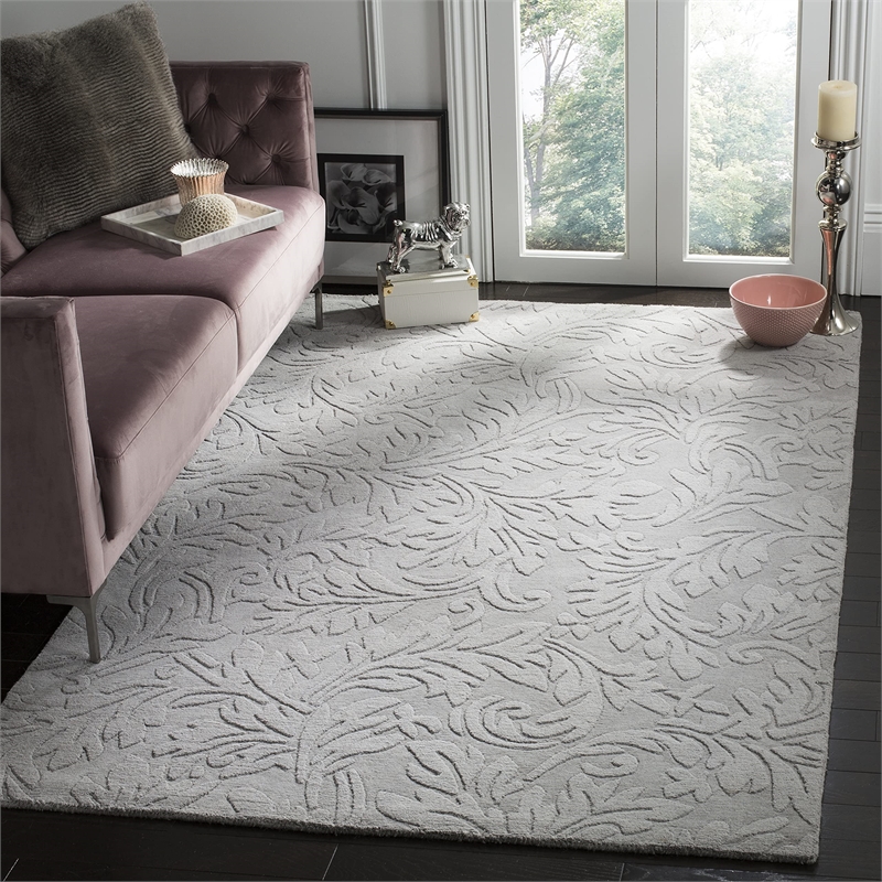 Safavieh Impressions 4' X 6' Hand Loomed Wool Rug in Gray