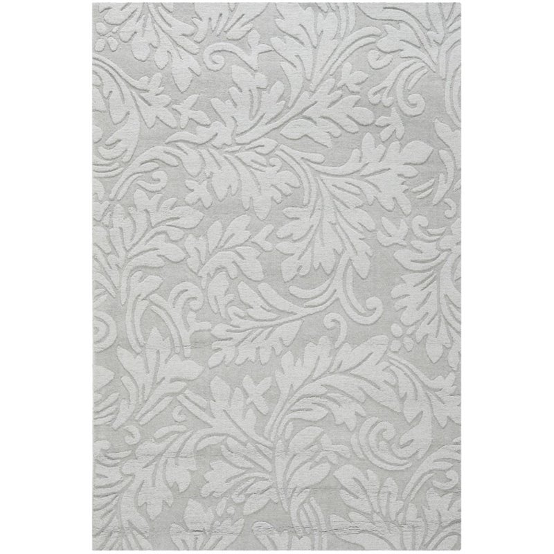 Safavieh Impressions 5' Round Hand Loomed Wool Rug in Gray