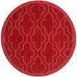 Safavieh Impressions 5' Round Hand Loomed Wool Rug in Rust