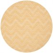 Safavieh Impressions 5' Round Hand Loomed Wool Rug in Gold