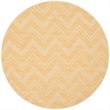 Safavieh Impressions 5' Round Hand Loomed Wool Rug in Gold