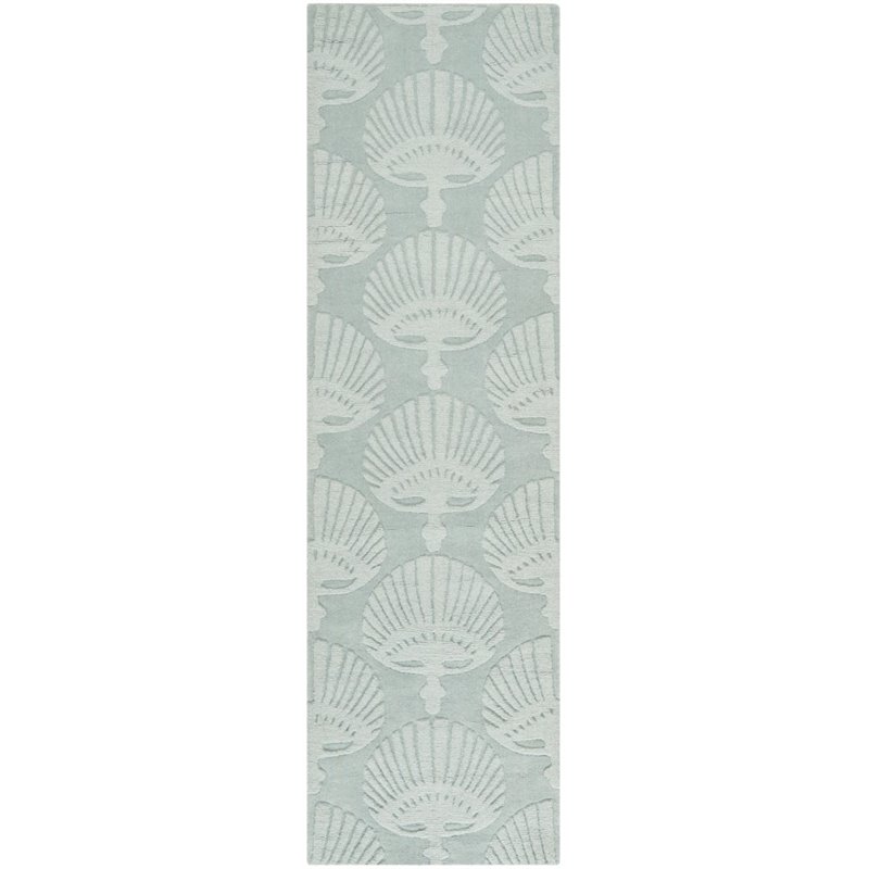 Safavieh Impressions 6' Square Hand Loomed Wool Rug in Gray
