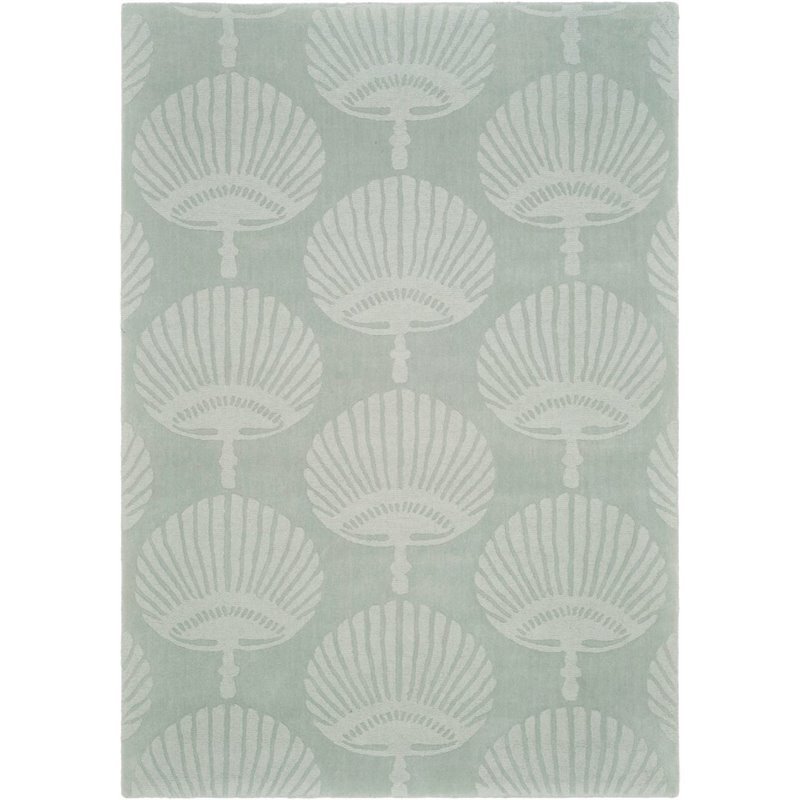 Safavieh Impressions 6' Square Hand Loomed Wool Rug in Gray