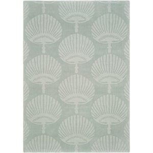 safavieh impressions 6' square hand loomed wool rug in gray
