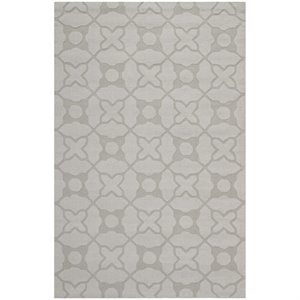 safavieh impressions 4' x 6' hand loomed wool rug in silver