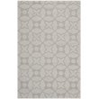 Safavieh Impressions 5' Round Hand Loomed Wool Rug in Silver