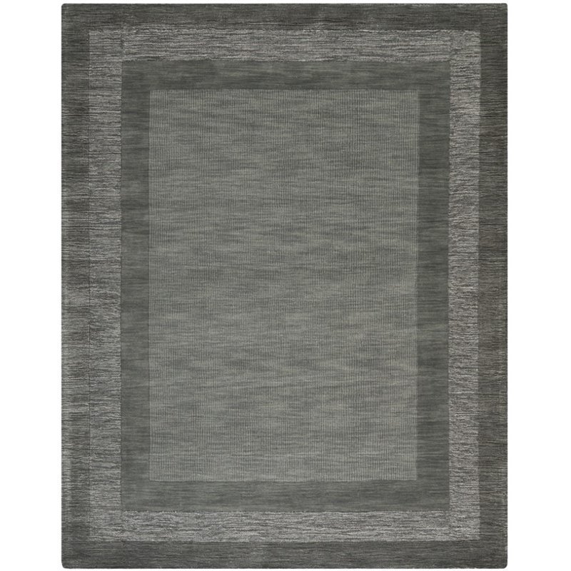 7'6 x 9'6 Grey Safavieh Impressions Collection IM411A Handmade Premium Wool Area Rug