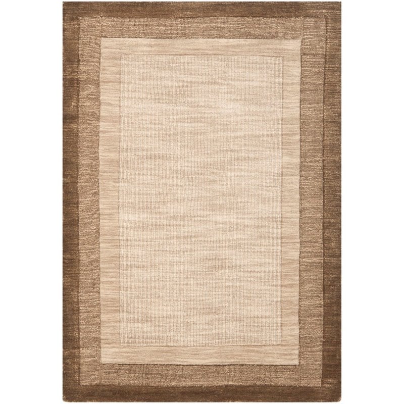 Safavieh Impressions 5' X 8' Hand Loomed Wool Rug in Beige and Brown