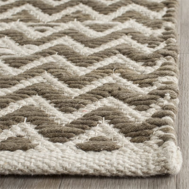 Safavieh Cotton Kilim 8' X 10' Handmade Cotton Rug in Brown and Ivory