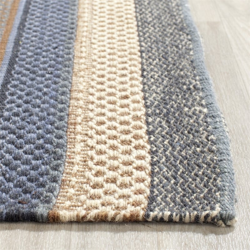 Safavieh Kilim 6' X 9' Hand Woven Flat Weave Wool Pile Rug in Blue