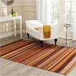 Safavieh Kilim 7' Square Hand Woven Flat Weave Wool Rug in Rust