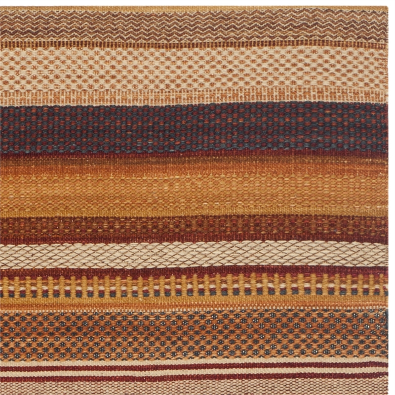 Safavieh Kilim 9' X 12' Hand Woven Flat Weave Wool Pile Rug in Rust