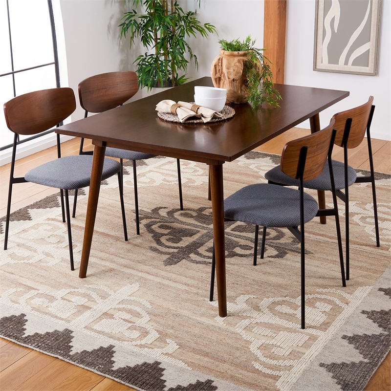 Safavieh Kenya 8' X 10' Hand Knotted Wool Rug in Brown and Charcoal