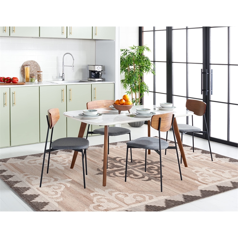 Safavieh Kenya 9' X 12' Hand Knotted Wool Rug in Brown and Charcoal