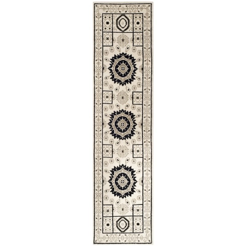 Safavieh Kenya 8' X 10' Hand Knotted Wool Pile Rug in Ivory and Gray
