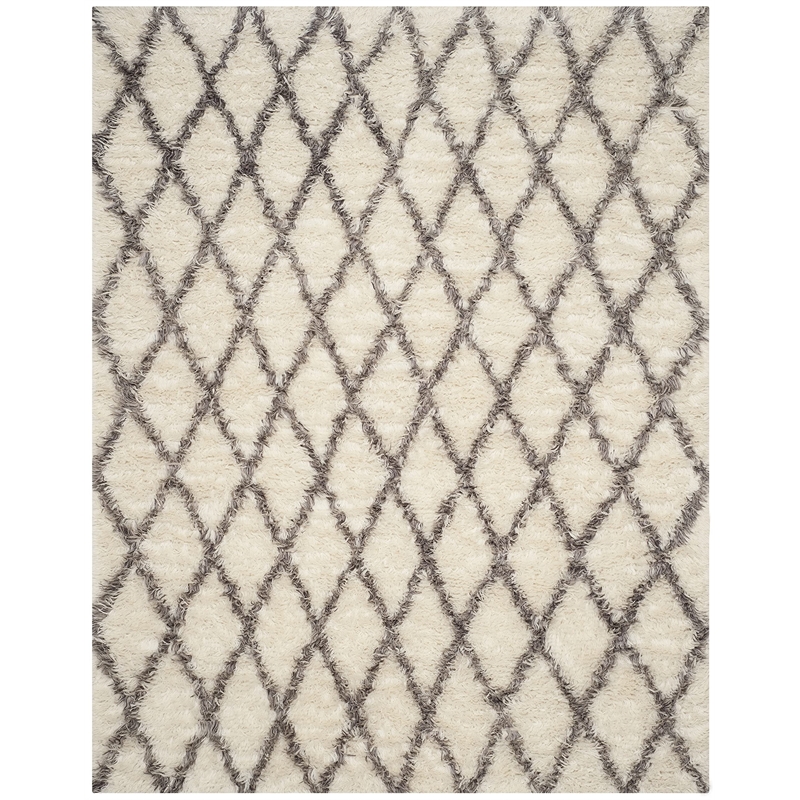 Safavieh Kenya 9' X 12' Hand Knotted Rug in Ivory and Gray