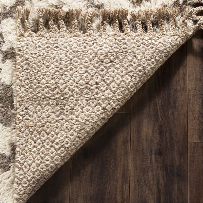 Safavieh Kenya 6' X 9' Hand Knotted Wool and Cotton Rug in Natural
