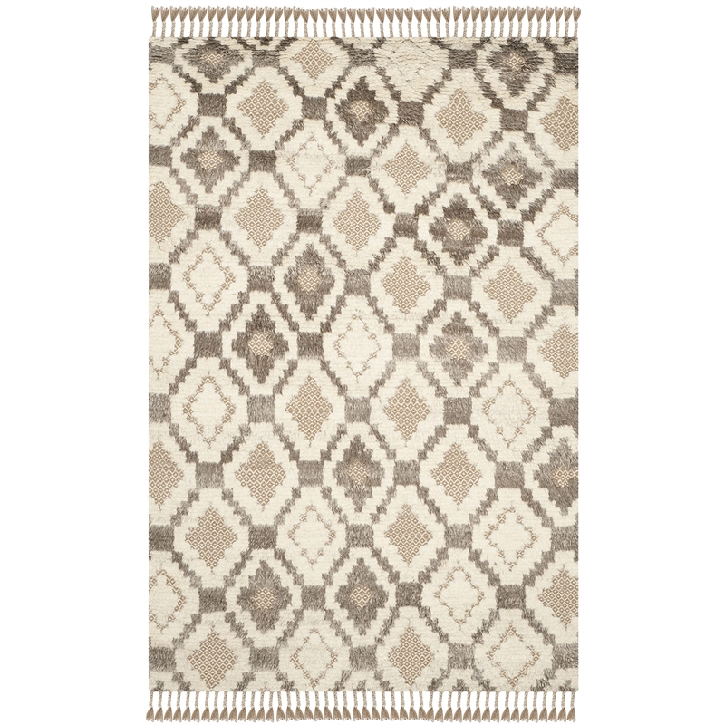 Safavieh Kenya 8' X 10' Hand Knotted Wool and Cotton Rug in Natural