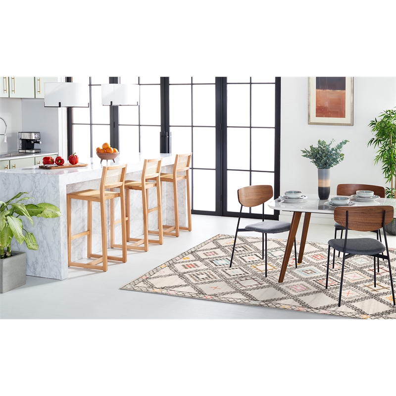 Safavieh Kenya 6' X 9' Hand Knotted Wool and Cotton Rug in Natural