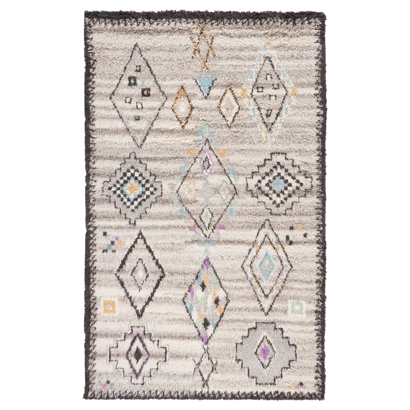 Safavieh Kenya 5' X 8' Hand Knotted Wool and Cotton Rug in Natural