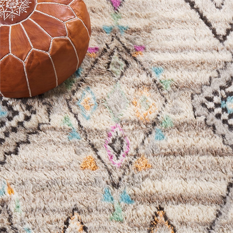 Safavieh Kenya 5' X 8' Hand Knotted Wool and Cotton Rug in Natural