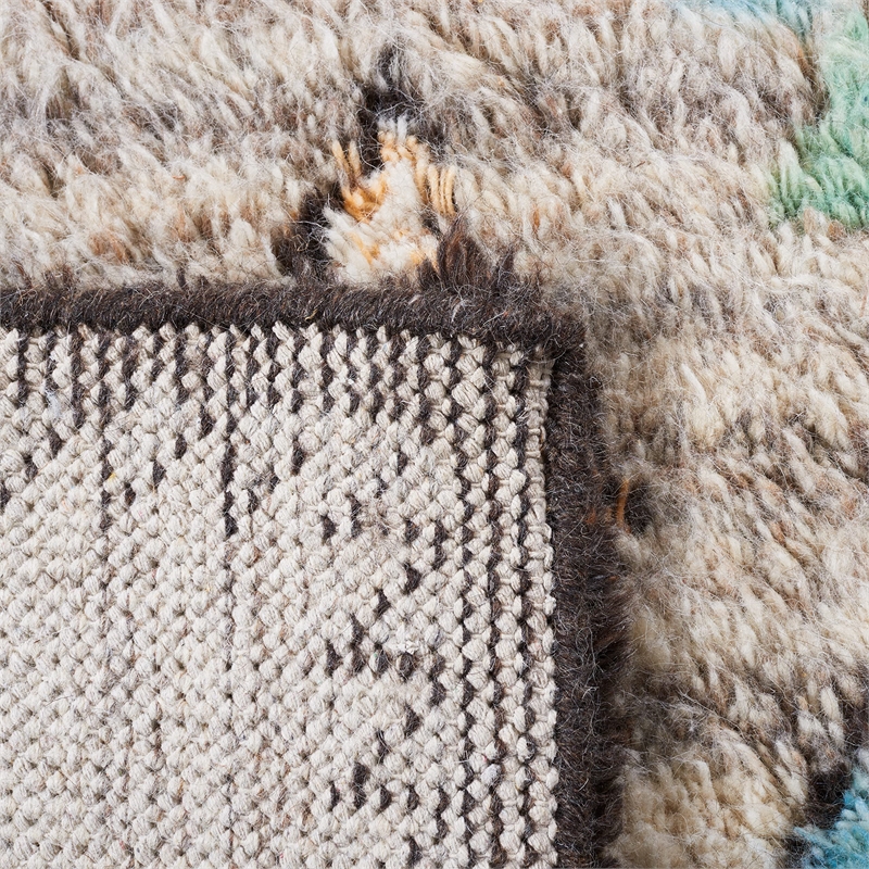 Safavieh Kenya 6' X 9' Hand Knotted Wool and Cotton Rug in Natural