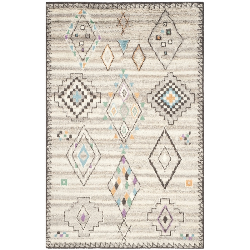 Safavieh Kenya 6' X 9' Hand Knotted Wool and Cotton Rug in Natural