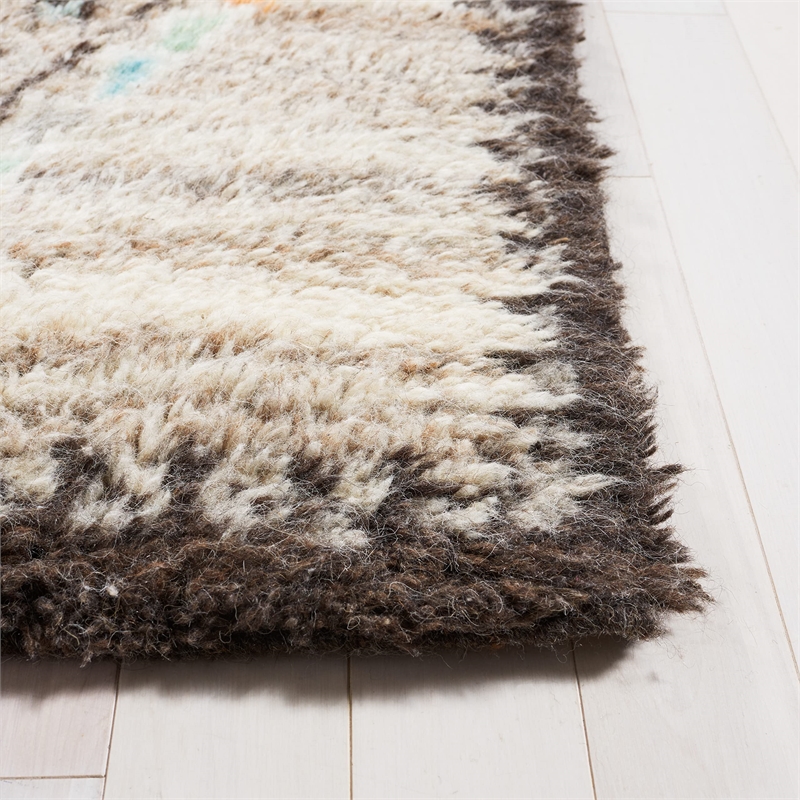 Safavieh Kenya 6' X 9' Hand Knotted Wool and Cotton Rug in Natural