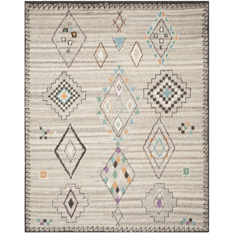 Safavieh Kenya 8' X 10' Hand Knotted Wool and Cotton Rug in Natural