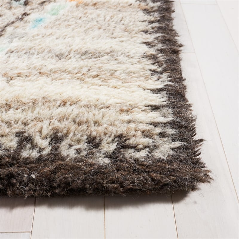 Safavieh Kenya 8' X 10' Hand Knotted Wool and Cotton Rug in Natural